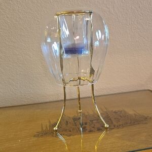 Brass and Glass Candleholder